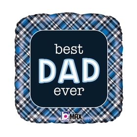 18 Inch Best Dad Ever Plaid Father S Day Balloon 26098p 9693295 